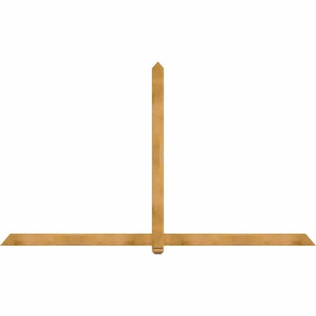 Ekena Millwork Eugene Rough Sawn Timber Gable Bracket, Western Red Cedar, 108"W x 63"H x 2"D x 4"F, 14/12 Pitch GBW108X63X0204EUG00RWR